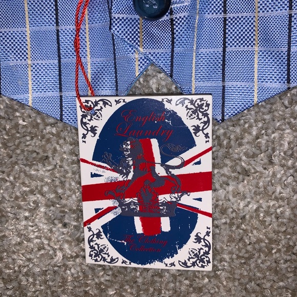 BRAND NWT English Laundry Blue Plaid Dress top 18M - Picture 6 of 12